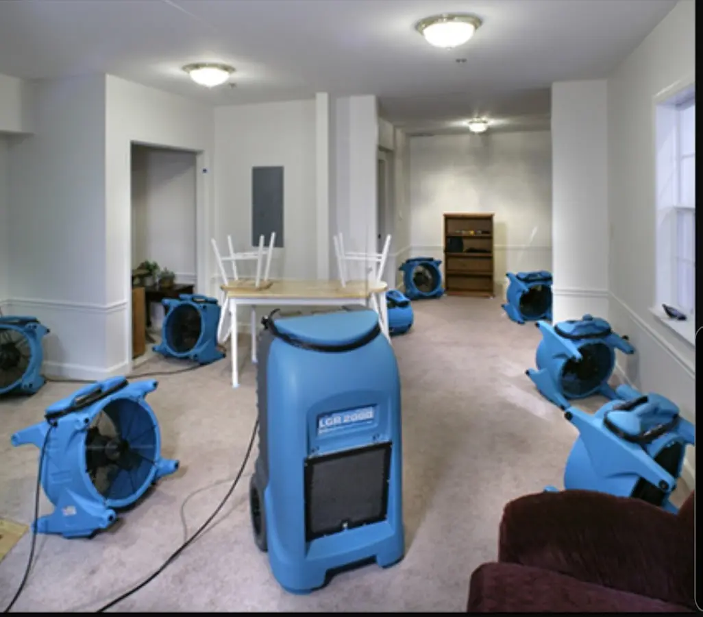 Air movers and dehumidifier setup for Water Extraction & Removal in Stonecrest