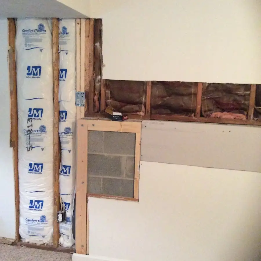 Wall insulation replacement during Basement Flood Cleanup in Stonecrest